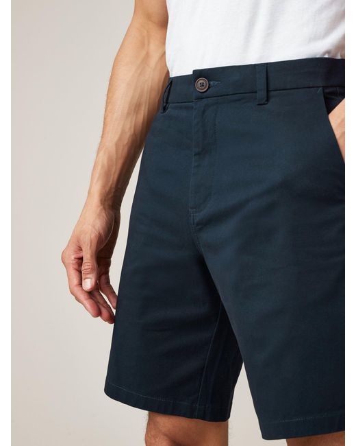 Next Blue Relaxed Fit Stretch Chinos Shorts for men