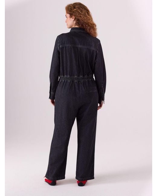 Next Black Maternity Denim Boilersuit