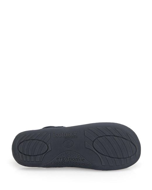 Totes Blue Soft Cord Mule Slippers for men