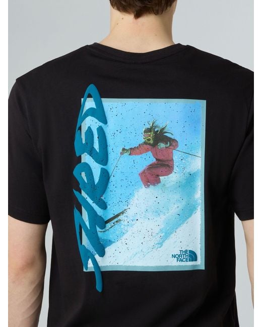 The North Face Black Nse Slopes Graphic Relaxed Fit T-Shirt for men