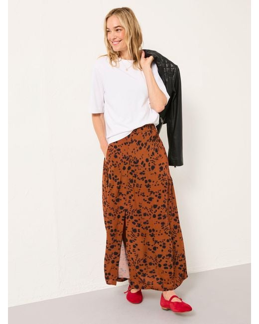 FatFace Brown Fatface Skye Midi Skirt