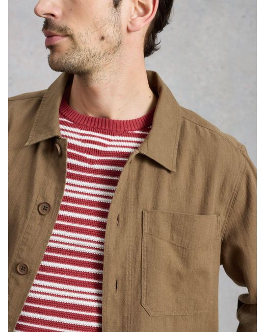 White Stuff Natural Westgate Linen Blend Jacket for men