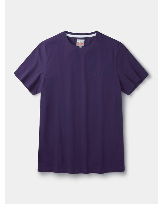 aubi Purple 100% Cotton T-Shirt for men