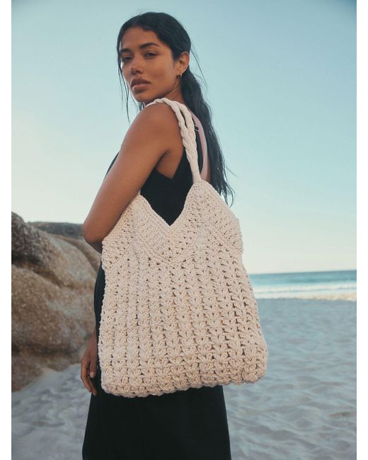 Next Blue Macrame Shoulder Bag