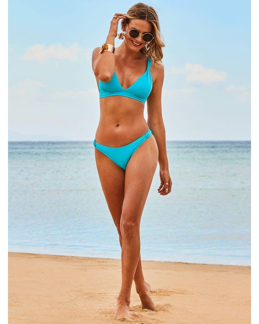 Sosandar Blue Knot Detail Bikini Top