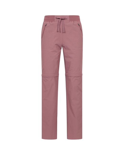 Mountain Warehouse Red Explorer Zip-Off Quick Drying Uv Trousers