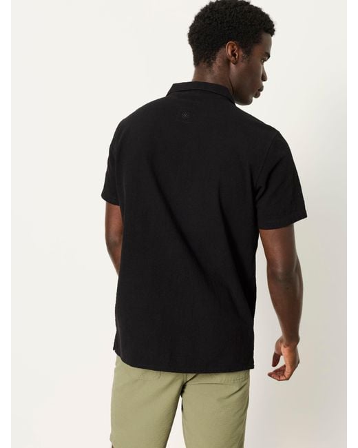 FatFace Green Fatface Short Sleeve 3 Pocket Textured Fabric Shirt for men