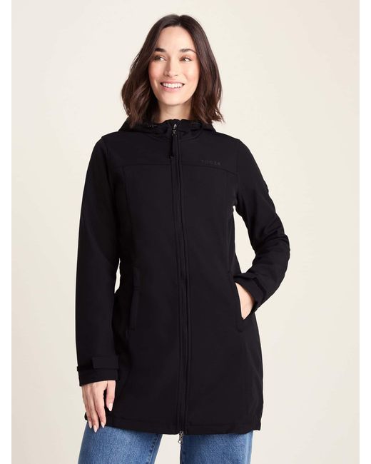 TOG24 Black Tog 24 Long Keld Shower Resistant Hooded Softshell Jacket