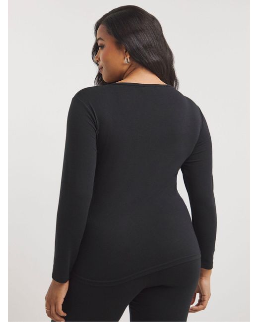 Simply Be Black Thermal Long Sleeve Top 2 Pack