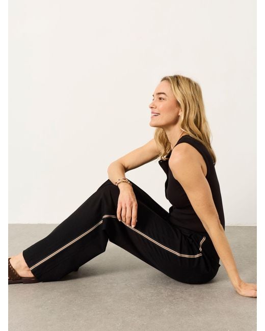 FatFace Blue Ely Side Stripe Trousers