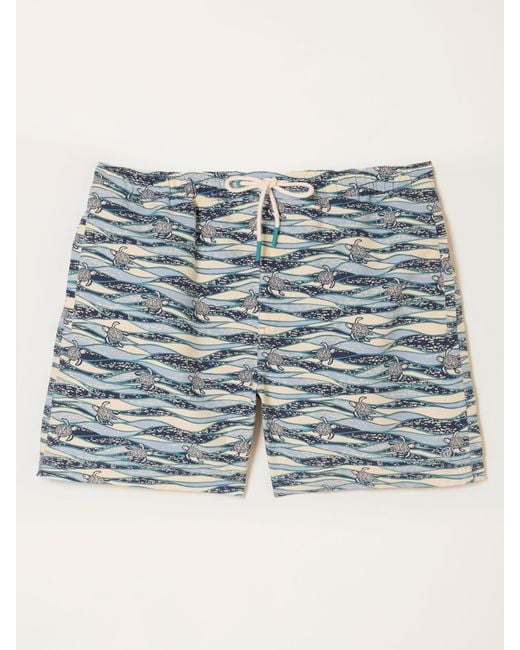 FatFace Green Fatface Turtle Stripe Swim Short for men