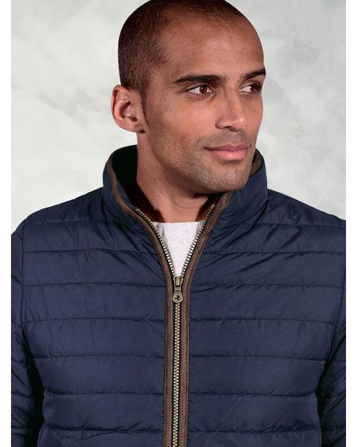 Brook Taverner Blue Quilted Puffer Jacket for men