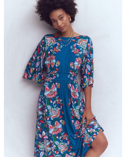 Boden Imelda Kimono Jersey Dress in Blue | Lyst
