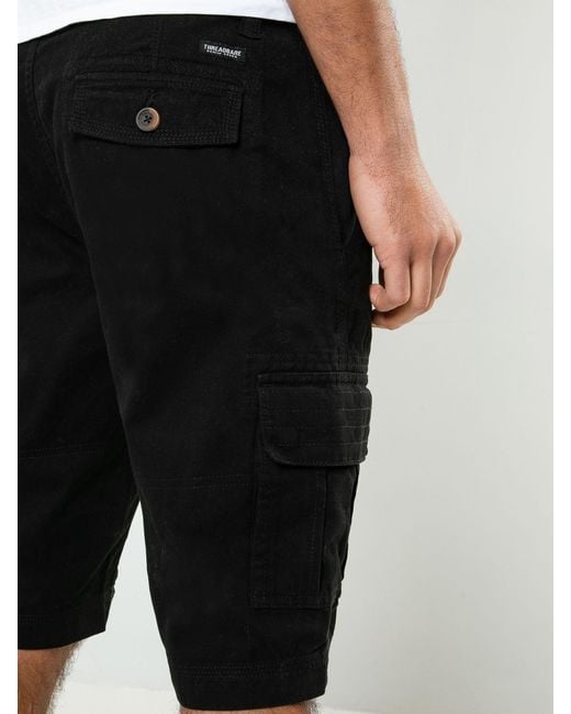 Threadbare Black Cargo Shorts for men