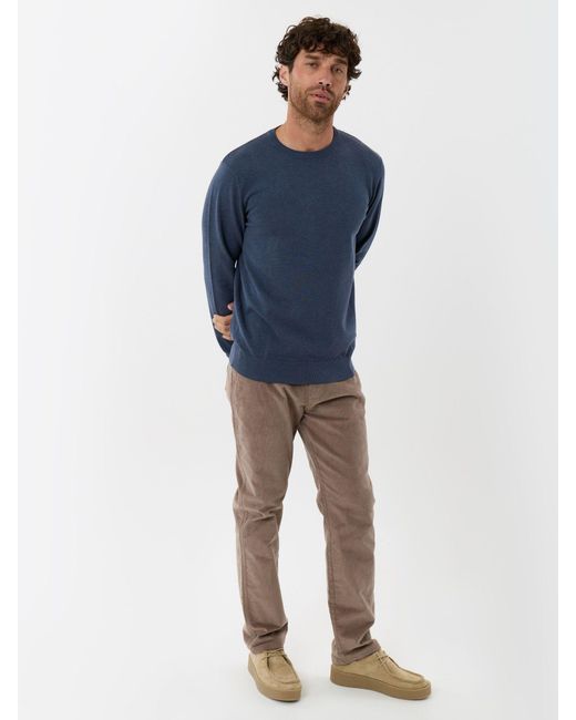 Threadbare Blue Jersey Crew Neck Jumper for men