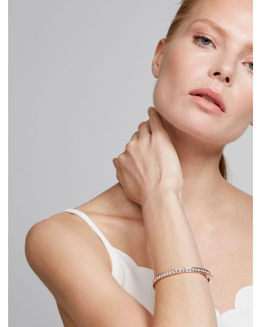 Ted Baker White Clemara: Kristall-Scharnier-Armreif