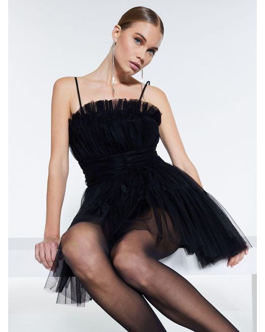 black leather dress halloween costume Off the Shoulder Short Tulle Black Lace Prom Dresses, Short Black Lace –  jbydress main image 0