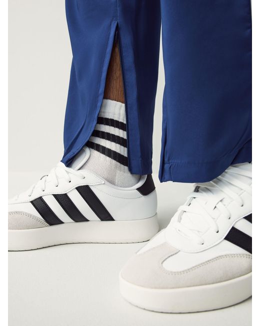 Adidas Blue Essentials 3-Stripes Stanford Open Hem Joggers for men