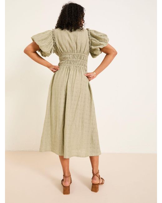 FatFace Natural Fatface Tabitha Textured Dress