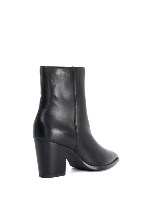 Dune Black Papped Ankle Boots