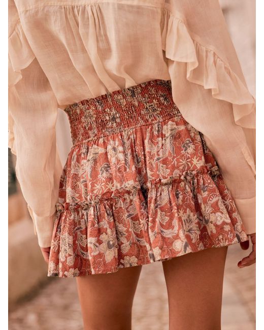 Next White Boho Rara Mini Skirt