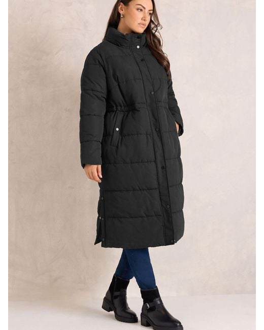Evans Black Puffer Coat