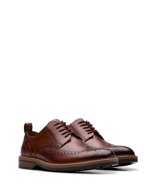 Clarks Standard Fit (G) Leather Aldwin Limit Shoes in Brown für Herren