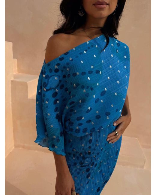 Never Fully Dressed Blue Printed Tilly