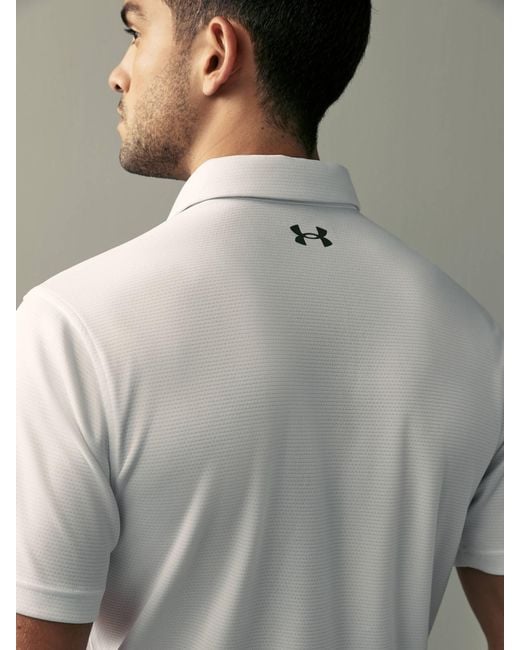 Under Armour Gray Golf Tech Polo Shirt for men