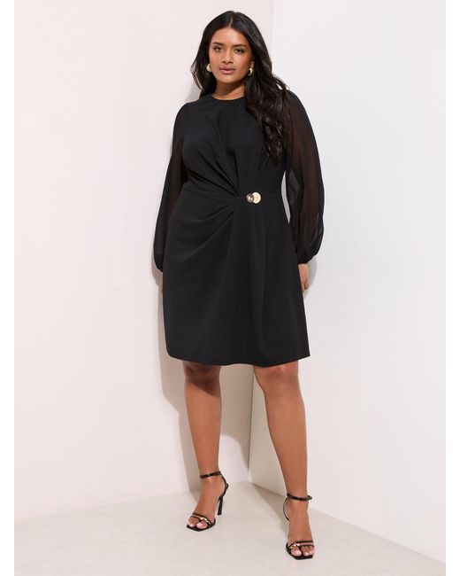 Friends Like These Curve Sheer Long Sleeve Hardware Detail Mini Dress in Black | Lyst Australia Friends Like These Curve Sheer Long Sleeve Hardware Detail Mini Dress in Black | Lyst Australia