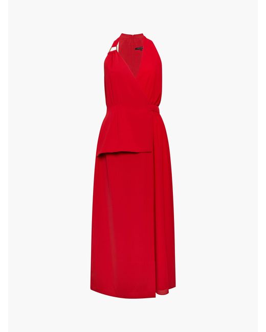 open lace back dress French Connection Womens Mini Dress Red Floral Sleeveless Short UK 8