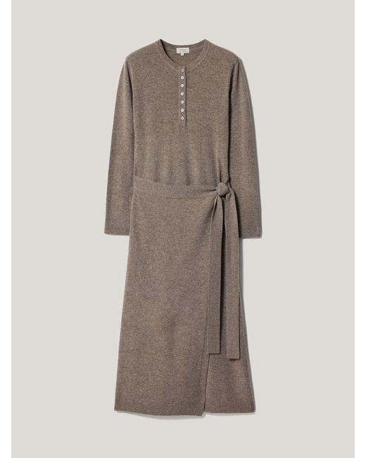 Jigsaw Women's Brown Merino Cashmere Tie Dress -  constanciahaberes.diresancash.gob.pe