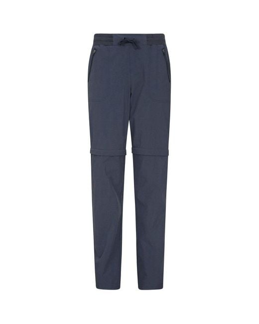 Mountain Warehouse Blue Explorer Zip-Off Quick Drying Uv Trousers