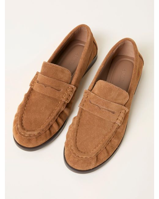 FatFace Blue Fatface Suede Loafer Flat