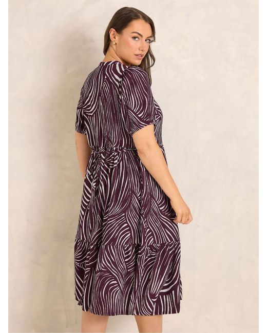 Evans Purple Short Button Through Dress