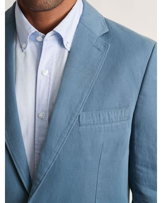Brook Taverner Blue Garment Washed Jacket for men