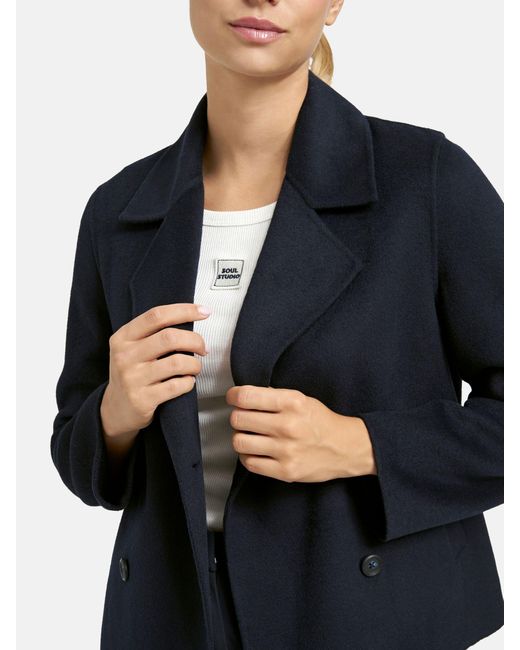 Smith & Soul Blue Double Breasted Wool Blend Jacket