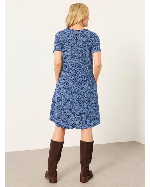 FatFace Blue Fatface Simone Floral Jersey Dress