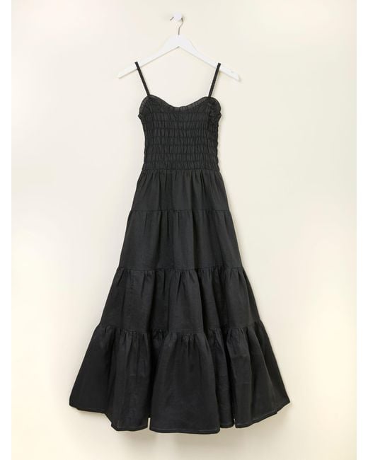 FatFace Black Tiered Strappy Dress