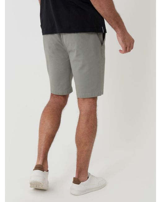 Threadbare Gray Elasticated Waist Stretch Chino Shorts for men