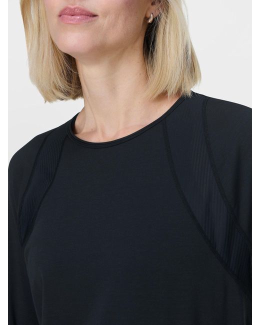 Sweaty Betty Blue Breathe Easy Mesh Long Sleeve Top