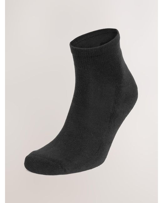 Next Black Cushioned Mid Trainer Socks 5 Pack for men
