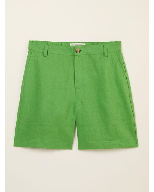 FatFace Green Fatface Nell Linen Shorts