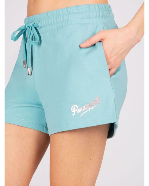 Pineapple Blue Retro Shorts