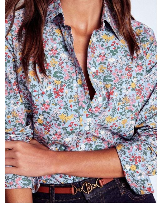 Boden Gray Sienna Cotton Shirt