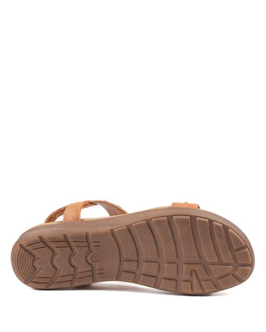 Pavers Brown Elasticated Embellished Slingback Sandals