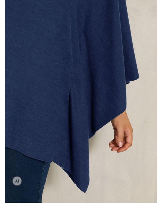 Evans Blue Flat Cape Top