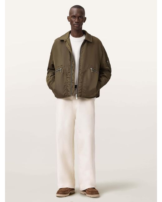 AllSaints Brown Allsaints Fallon Bomber Jacket for men