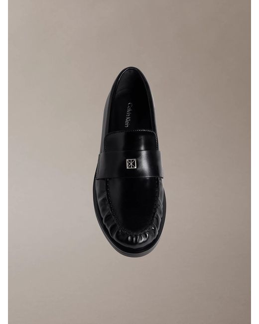 Calvin Klein Multicolor Theo Leather Pleated Toe Loafers