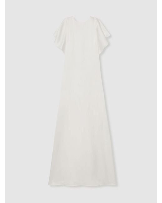 Reiss White Brackley Atelier Duchess Satin Maxi Dress